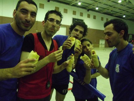 A hora de comer para ter força para os Jogos